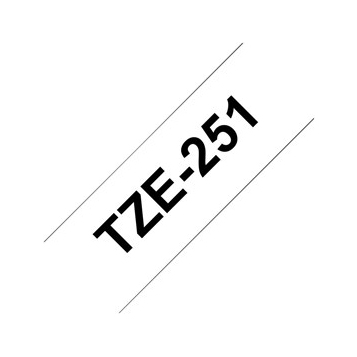 Brother TZe 251 BK_WH 24 mm etikett