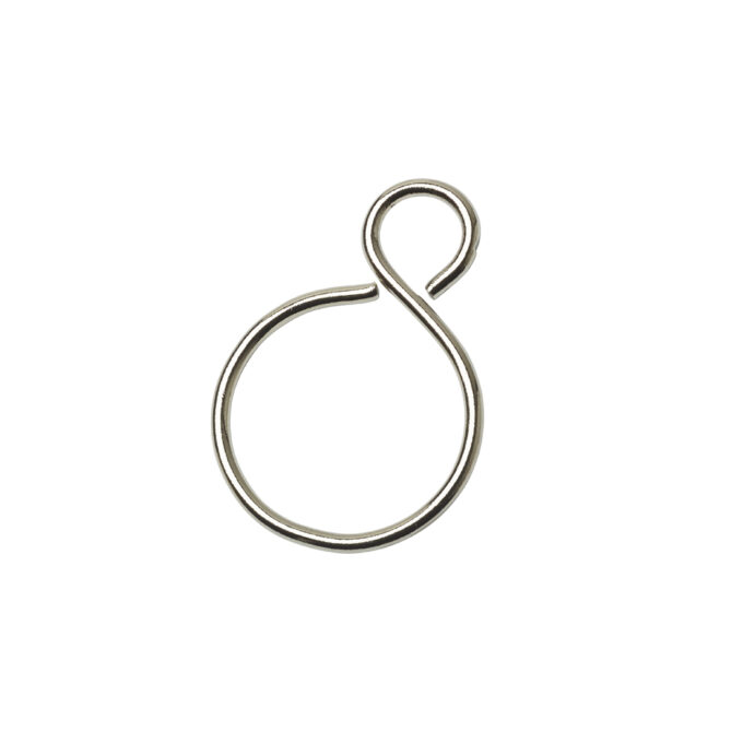 S-Krok 25x43x2,5mm förnicklad mässing